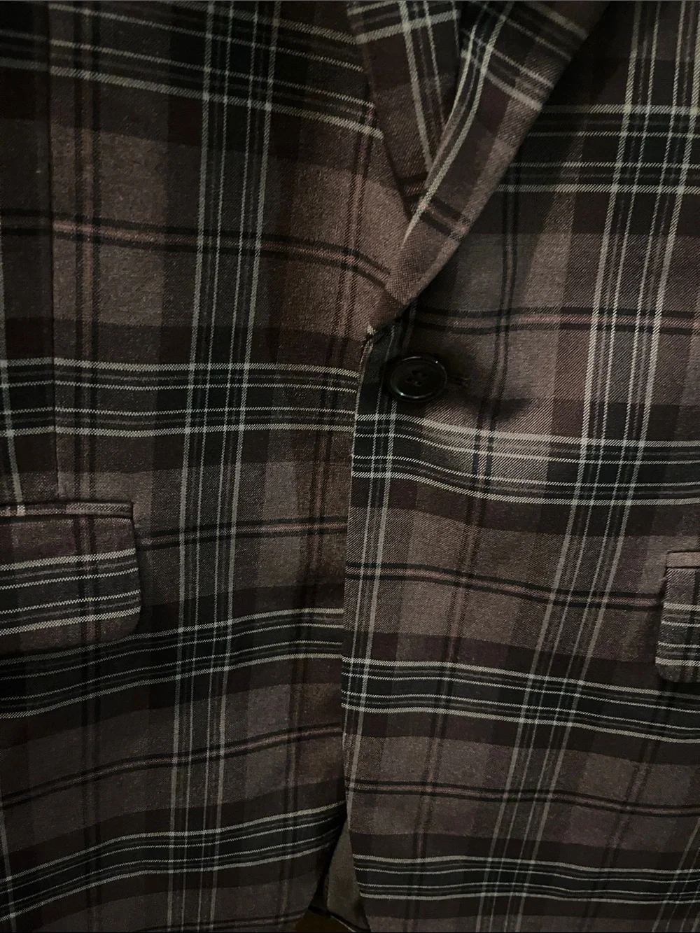 Kenar Plaid Sport Coat in Brown and Gray